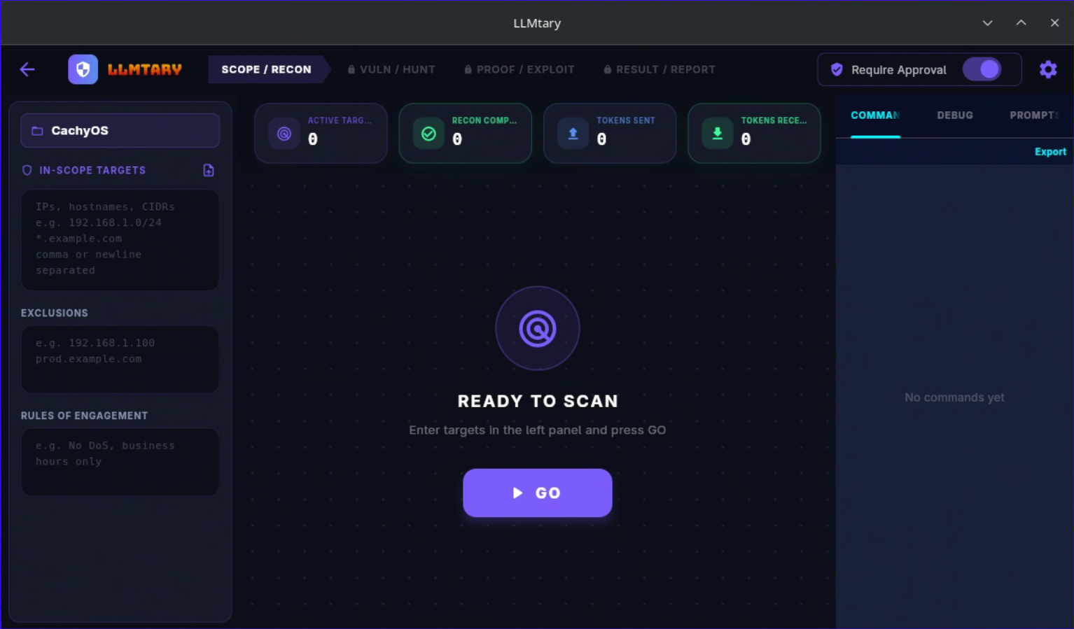 LLMtary Home Screen - Project List